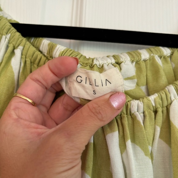 Gillia lime green linen tunic dress - Picture 3 of 4